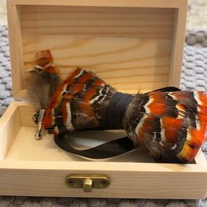 Luxury Feather Bow Tie